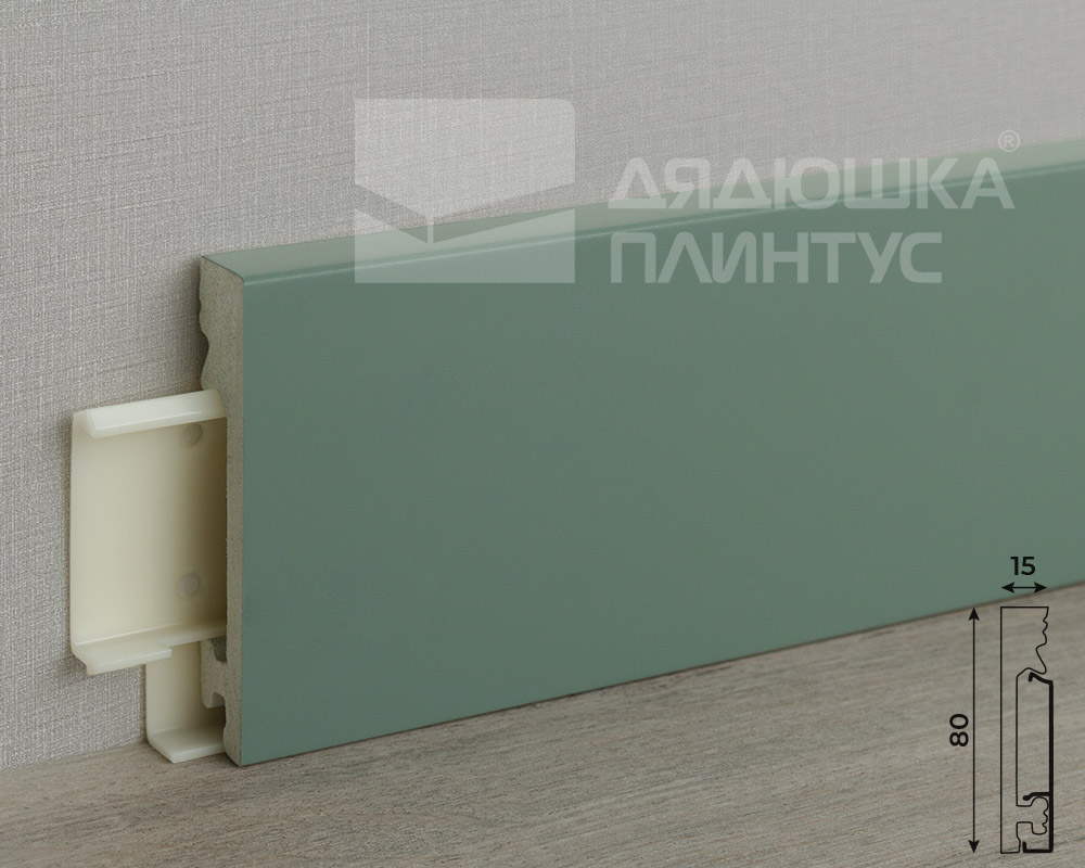 Плинтус из полистирола высокой плотности Волшебная Палочка. Окрашенная. 80мм 2м. NCS 0500-N