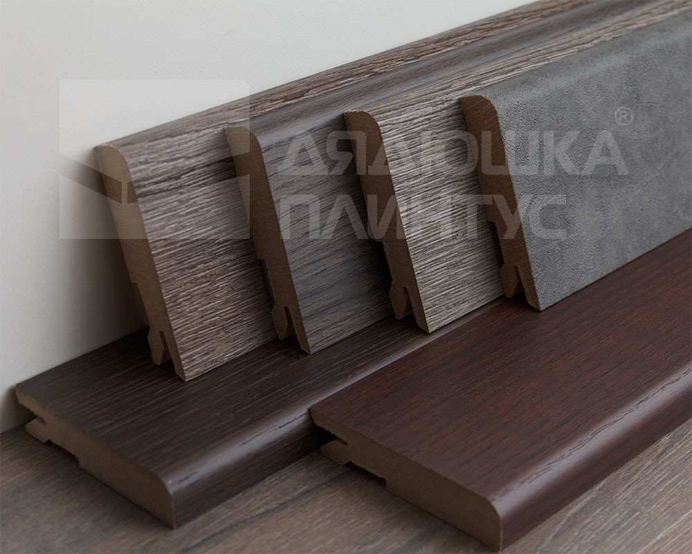 Плинтус МДФ Лука Пл 100-1МДФ.2700.Point line 24069 Кварц грей