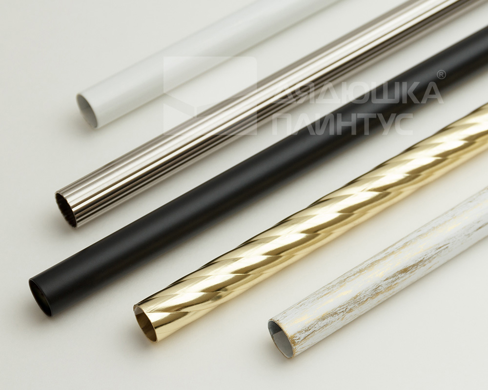 Карниз двухрядный кованый УЮТ D25мм 2,4м Черный