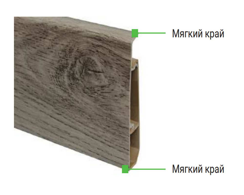 Плинтус ПВХ MAGIC STIСK 77мм 2,2 м MS05 Бетон