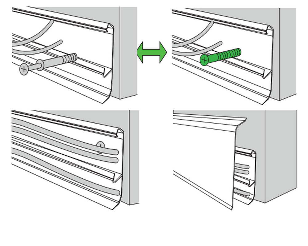 Плинтус ПВХ   MAGIC STIСK 77мм 2,2 м MS109 Лиственница серая