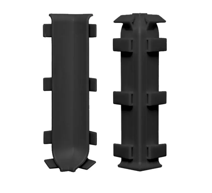 Угол внутренний для алюминиевого плинтуса Лука КПл 100-3.15 100 мм черный