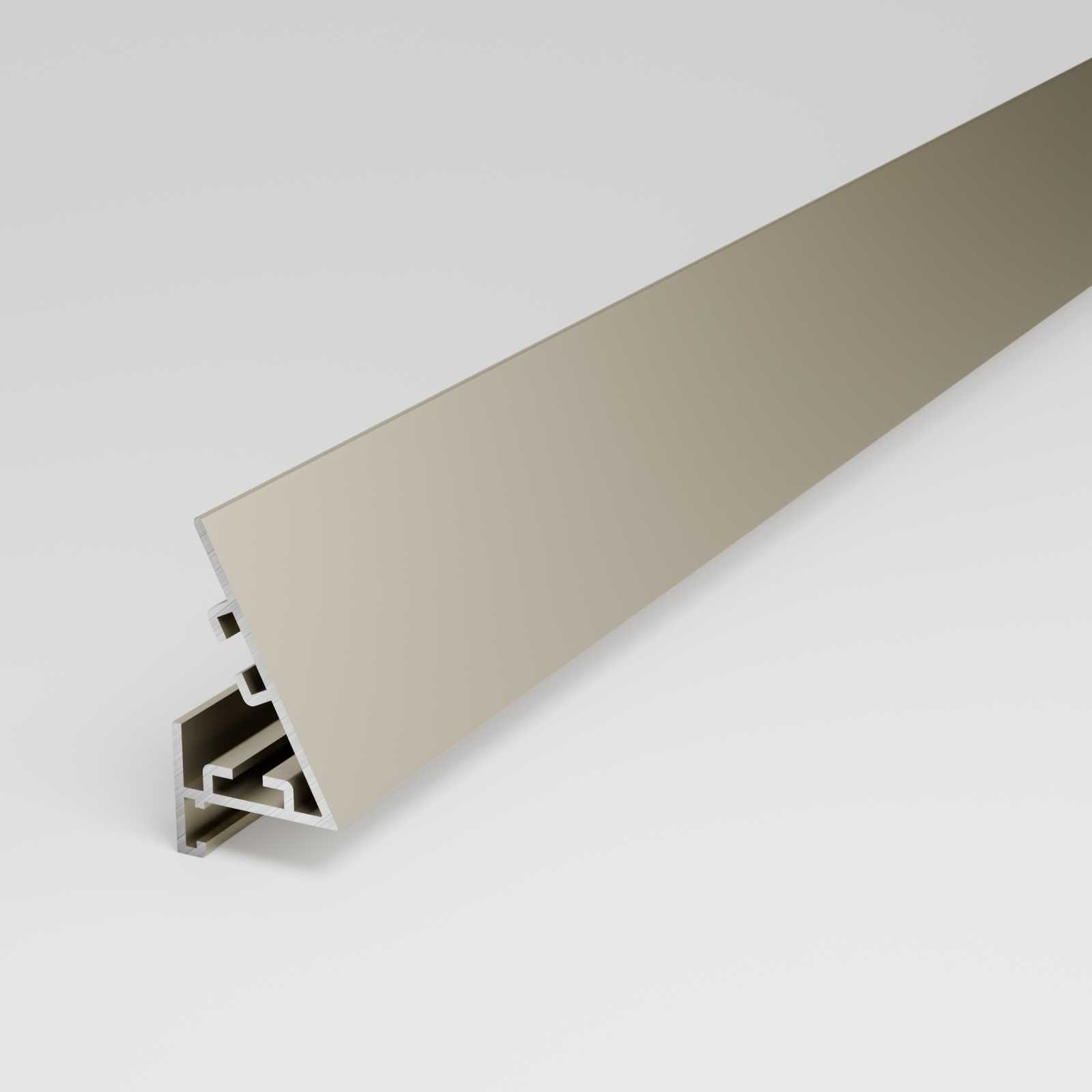 Антиплинтус алюминиевый под светодиодную ленту Апл 03.2700.042л Анод шампань