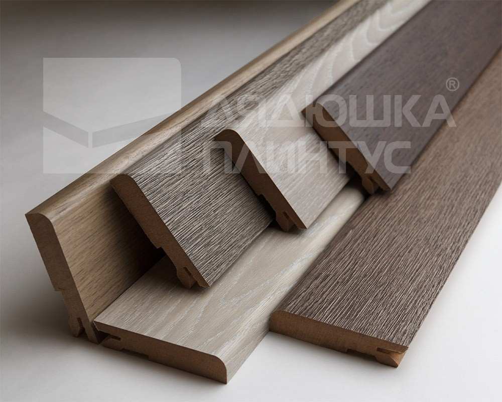 Плинтус МДФ Лука Пл 80МДФ.2700.Point line 24014 Дуб оверленд темный