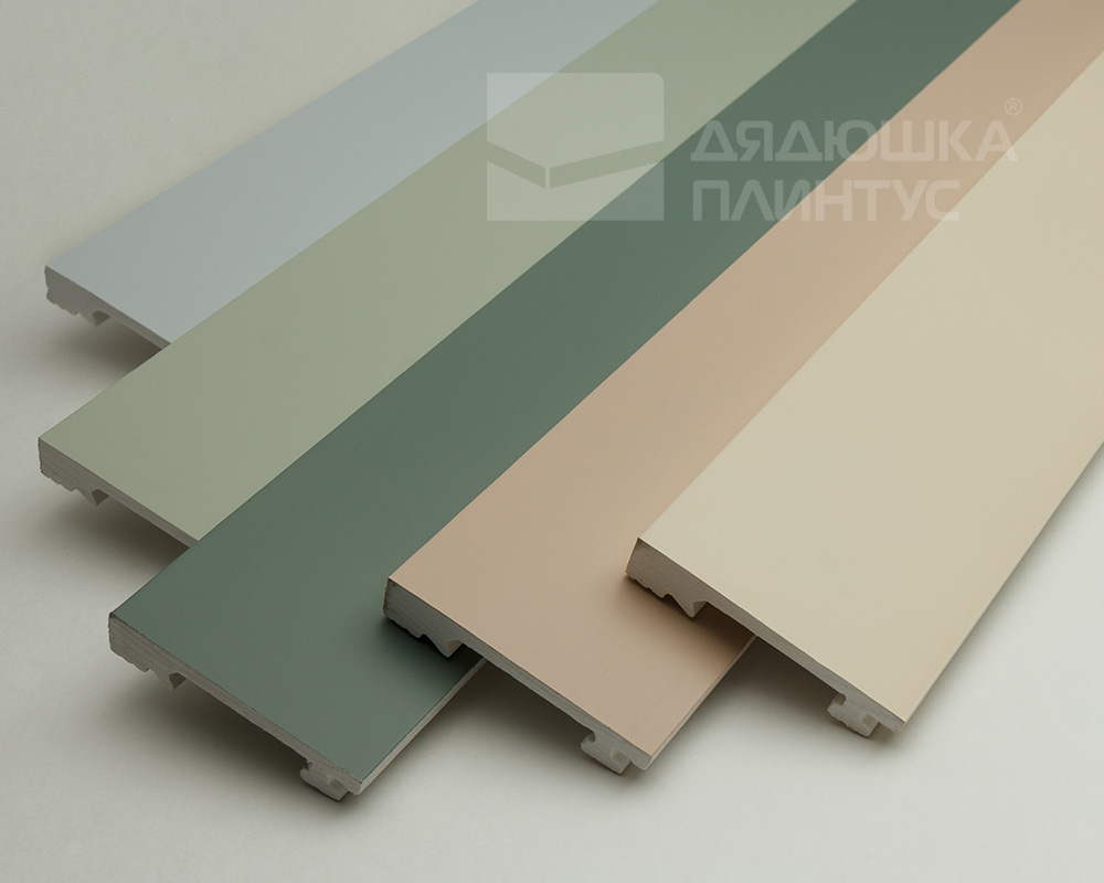 Плинтус из полистирола высокой плотности Волшебная Палочка. Окрашенная. 80мм 2м. RAL 9005