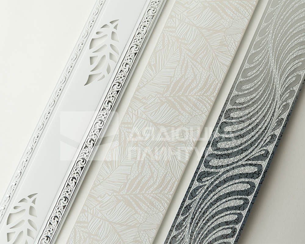 Планка ПВХ Моцарт МАГЕЛЛАН 7см 25м Серебро/Белый. Цена за 1 метр