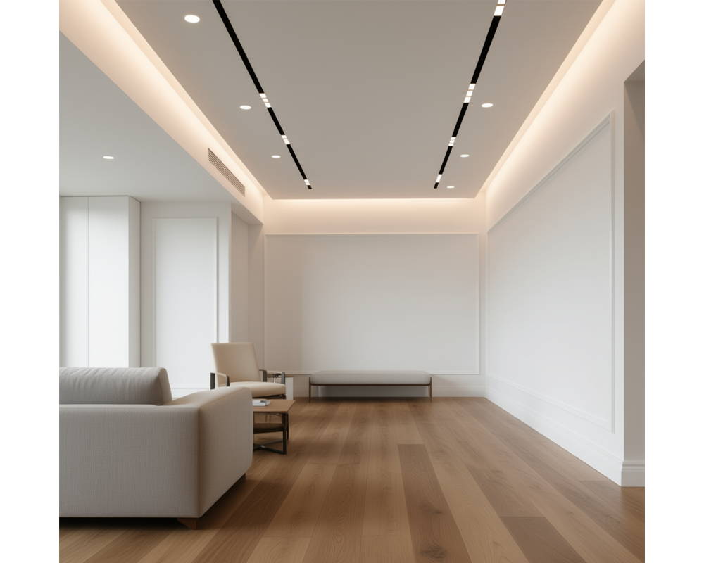 Плинтус из полистирола высокой плотности  Волшебная палочка . 80мм 2м. RAL 9005. Окрашенная